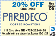 Special Coupon Offer for Paradeco Coffee Roasters